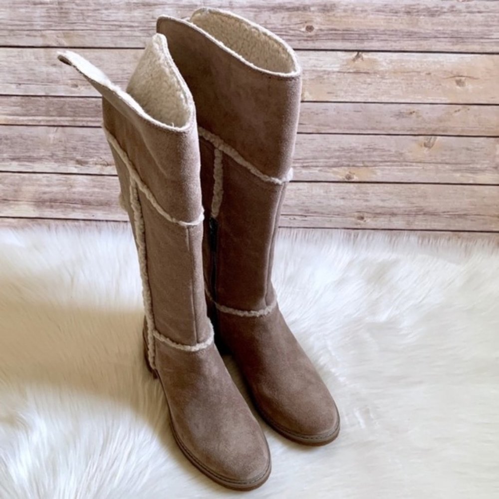 Timberland Women's Brinda Taupe Suede Tall Boots A22DH ALL SIZES - Picture 5 of 15